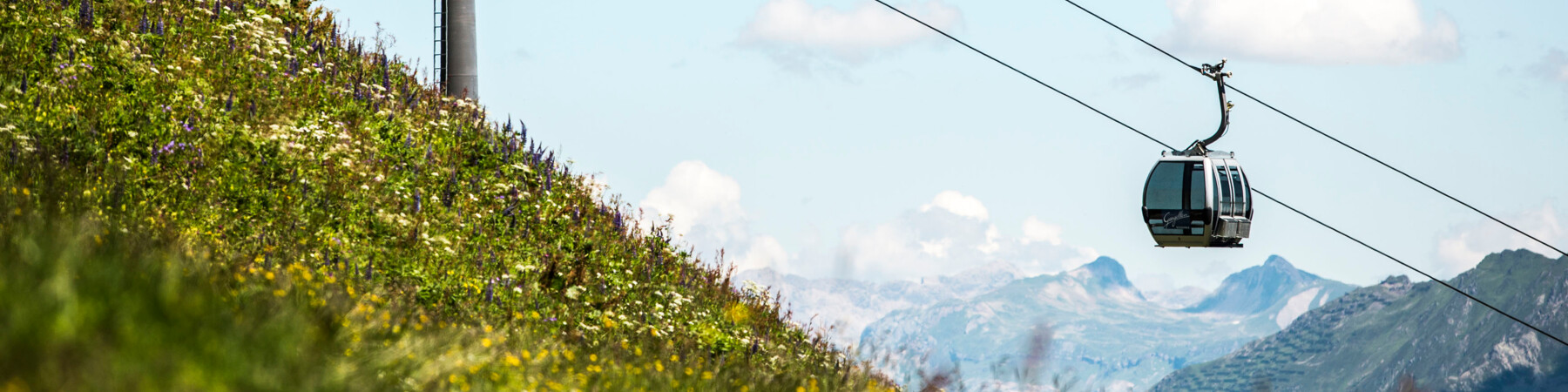Schafbergbahn Sommer, Gondel, Gargellen im Montafon | © © Gargellner Bergbahnen GmbH & Co KG Gargellen | Christoph Schöch